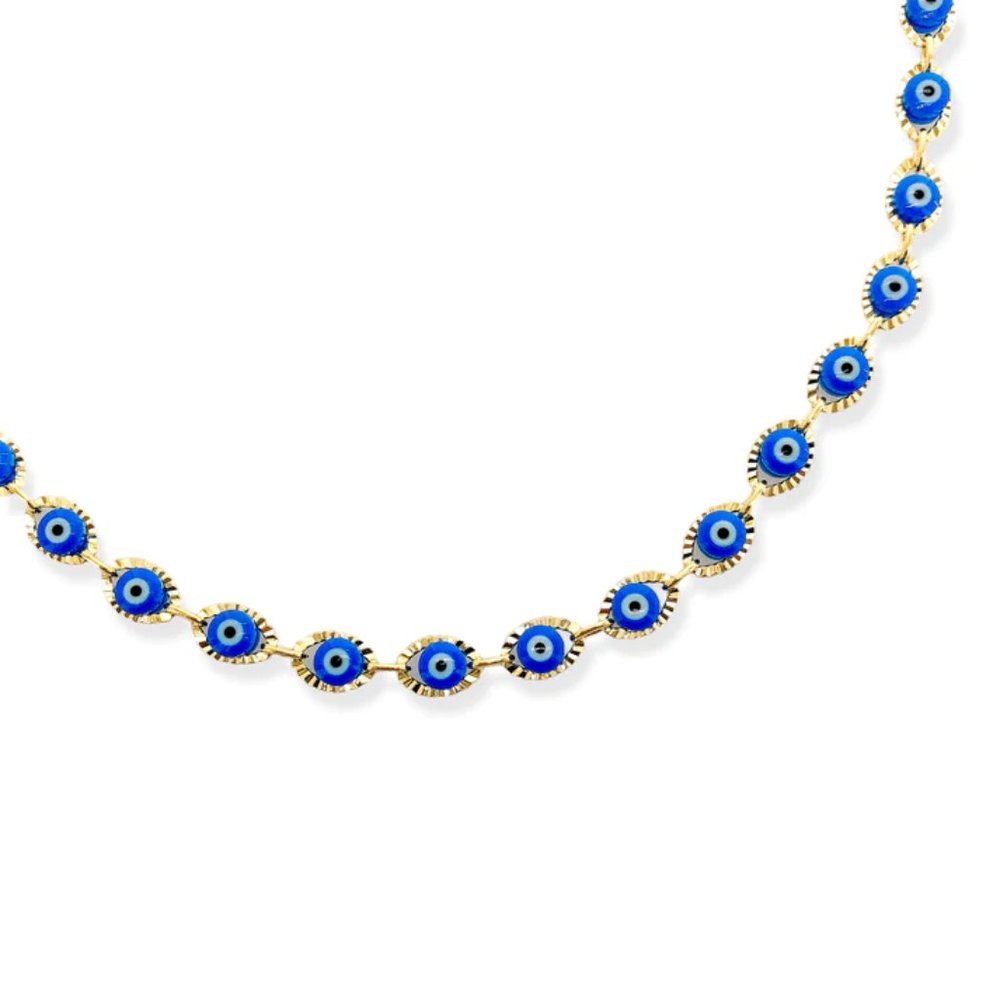 NEW Blue Eyes Gold Filled Necklace - Picture 3 of 5